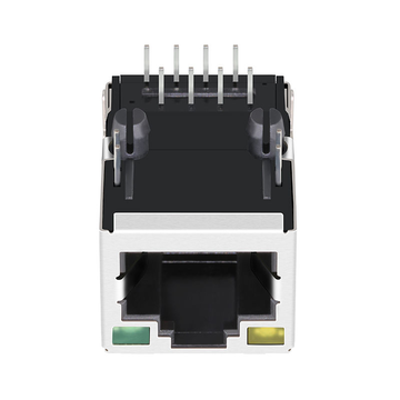 LPJ16214BGNL 100 Υποδοχές Ethernet μετασχηματιστή RJ45 μονής θύρας Base-T Tab Up Κίτρινο/Πράσινο LED εικόνα 2