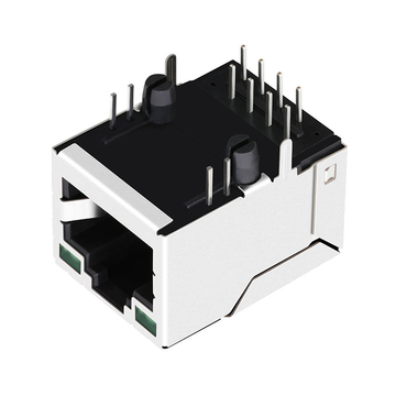 LPJ16221BZNL 100 Base-T Tab Up Groen/Groene LED 1x1 Poort Haakse RJ45 Industriële Connectoren afbeelding 3
