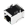 46F-1305GYDNWZ2NL 100/1000 Base-T Single Port Shielded RJ45 Jack Up Πράσινη/Κίτρινη εικόνα αντίχειρα Led 3