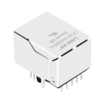 46F-1305GYDNWZ2NL 100/1000 Base-T Однопортовый экранированный разъем RJ45 с креплением вверх, зеленый/желтый светодиод, изображение 5