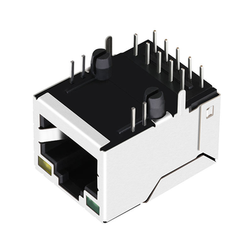 Συμβατό με Belfuse 0875-1AX1-BH LINK-PP LPJG16740BENL 100/1000 Base-T Tab Up Πράσινο/Κίτρινο LED Μονής Θύρας Cat5e με Θωρακισμένη Θωράκιση RJ45 εικόνα 3