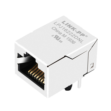 LPJ16222DNL 10 100 base-t tab up single port rj45 magjack without led