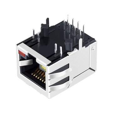 Συμβατό με BelFuse SI-40267 LINK-PP LPJ0288G6NL 10/100 Base-T Tab Down Κίτρινο/Κόκκινο LED Μονής Θύρας RJ45 με Θωρακισμένους Συνδέσμους Εικόνα 3