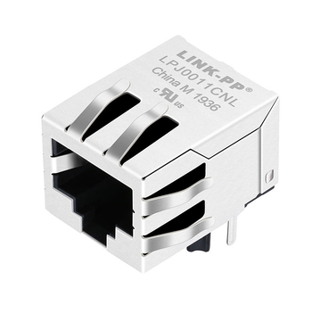 13F-64ND2NL 10/100 Base-T 1x1 Port magnetic rj45 connector Tab Down Without Led Compatible LINK-PP LPJ0011CNL