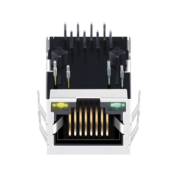 Совместимость с YDS 13F-63GYDSZ2NL LINK-PP LPJ4011ABNL 10/100 Base-T 1x1-портовый разъем RJ45 «мама», контакт вниз, зеленый/желтый светодиод, изображение 2