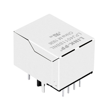 LPJ4011BBNL 10/100 Base-T RJ45 met transformatormagneten, aansluiting met lipje naar beneden, groene/gele LED (afbeelding 5)