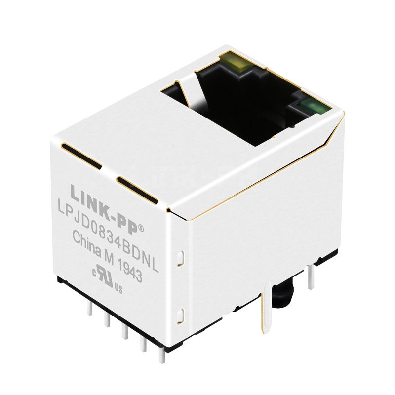 Pulse JD3-0002NL Compatible LINK-PP LPJD0834BDNL 100/1000 Base-T Yellow/Green Led Vertical RJ45 Connector Socket