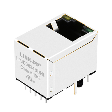 Belfuse V890-1AX1-A1 Compatible LINK-PP LPJD0834BDNL 10/100/1000 Base-T Yellow/Green LED Vertical Female RJ45 Ethernet Jack