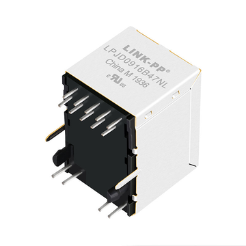 LPJD0916B47NL Κάθετο RJ45 Magjack με 100/1000 Base-T Κίτρινο/Πράσινο LED εικόνα 2