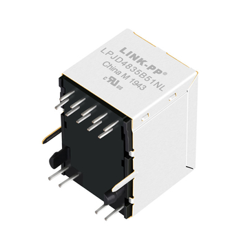LPJD4835B51NL vertical rj45 magjack 10 100 1000 base-t green yellow yellow green led image 4