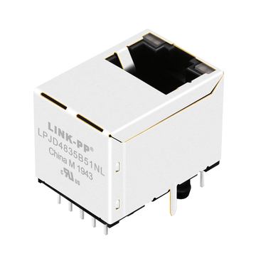 LPJD4835B51NL vertical rj45 magjack 10 100 1000 base-t green yellow yellow green led
