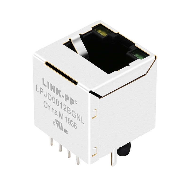 X Multiple  XMV-9813-8812-S0L2T1-B Compatible LINK-PP LPJD0012BGNL 10/100 Base-T Yellow/Green LED Vertical rj45 connector details
