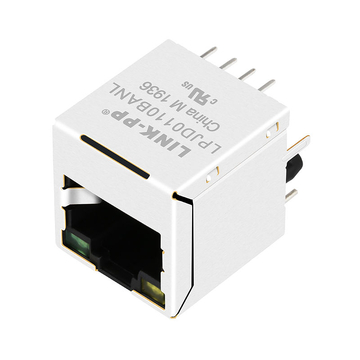 hanrun hy951180a compatible link-pp lpjd0110banl 10 100 base-t vertical rj45 magjack yellow green led image 5