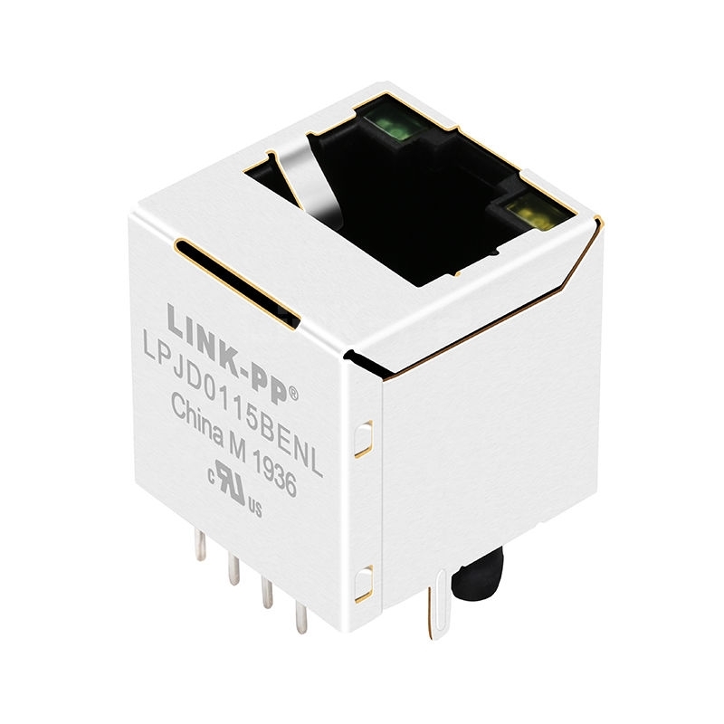 LPJD0115BENL 10/100 Base-T Vertical RJ45 Female Connector Green&Yellow LED