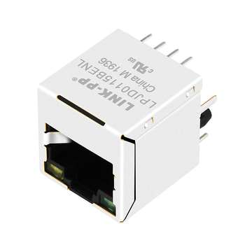 LPJD0115BENL 10/100 Base-T verticale RJ45 vrouwelijke connector met groene en gele LED (afbeelding 3)