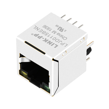 Compatibile con YDS51F-1201GYD2 LINK-PP LPJD0115BENL Connettore RJ45 femmina verticale per PCB con LED verde e giallo 10/100 Base-T (immagine 5)
