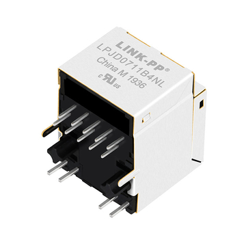 Belfuse 1840417-4 Συμβατό LINK-PP LPJD0711B4NL 10/100/1000 Base-T Πράσινο&Κίτρινο LED Κάθετο RJ45 Gigabit Ethernet εικόνα 2