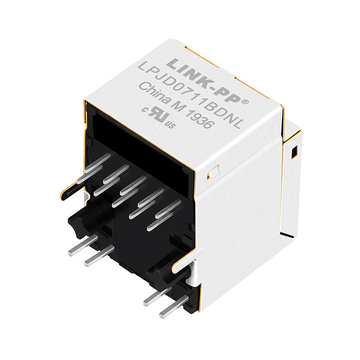 Tyco 1840417 Συμβατό LINK-PP LPJD0711BDNL 10/100/1000 Base-T Κίτρινο/Πράσινο LED Κάθετη υποδοχή δικτύου RJ45 εικόνα 2