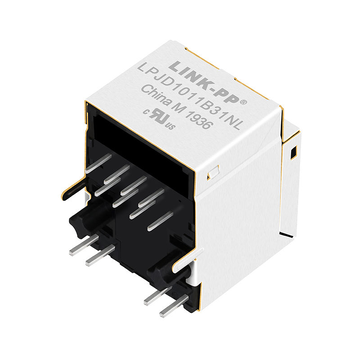 LPJD1011B31NL 垂直型 RJ45 イーサネット Magjack 10/100 Base-T 緑とオレンジのLED付き 画像3