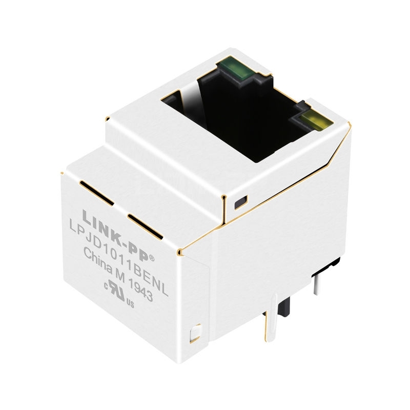 Tyco 1840419-2 Compatible LINK-PP LPJD1011BENL 10/100 Base-T Vertical RJ45 Jack with magnetic Green/Yellow LED