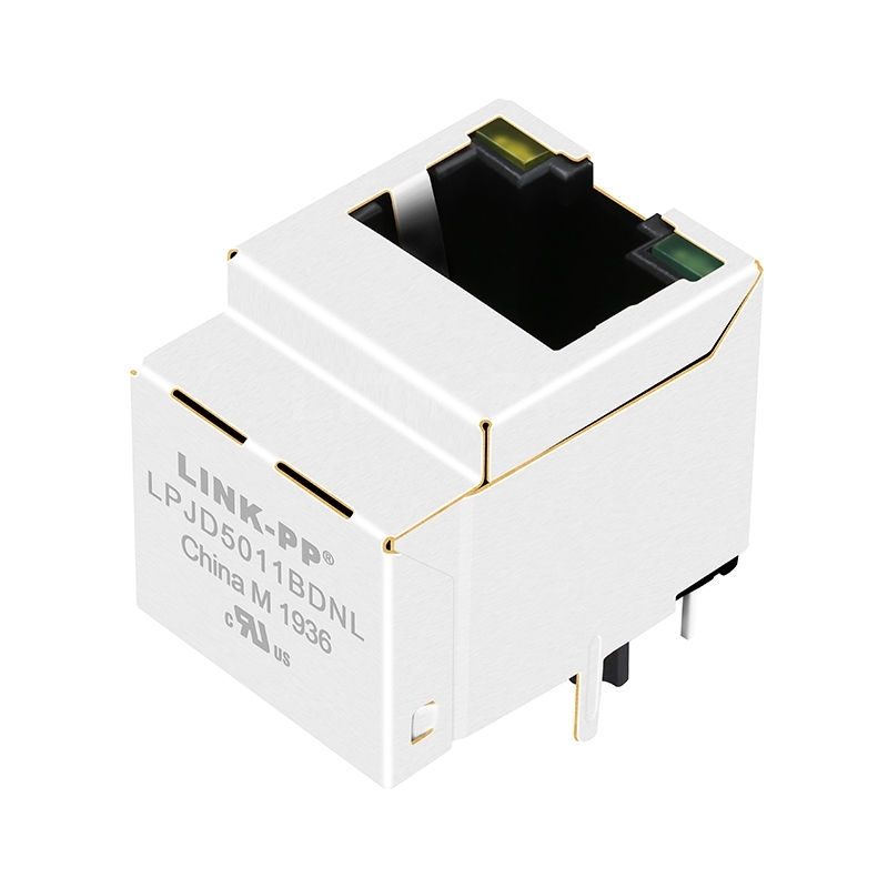 LPJD5011BDNL 10/100 Base-T Vertical RJ45 Connector Top Entry Yellow/Green LED