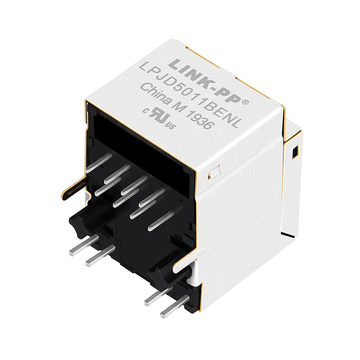 WE 7499010122 متوافق مع LPJD5011BENL 10/100Base-T مقبس RJ45 عمودي معياري للوحة الدوائر المطبوعة، صورة LED خضراء/صفراء 2