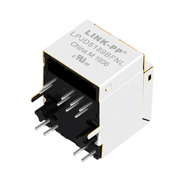 LPJD5189BFNL Connettore magnetico RJ45 verticale integrato 100Base-T con LED verde/verde immagine 5