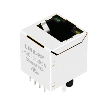 LINK-PP LPJD0012BENL 10/100Base-T 垂直 RJ45 コネクタ PCB マウント 緑/黄色 LED