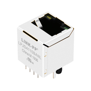 LPJD4110BANL 10/100 Base-T Geel/Groen LED 1x1 Poort Verticale RJ45 Connector afbeelding 2
