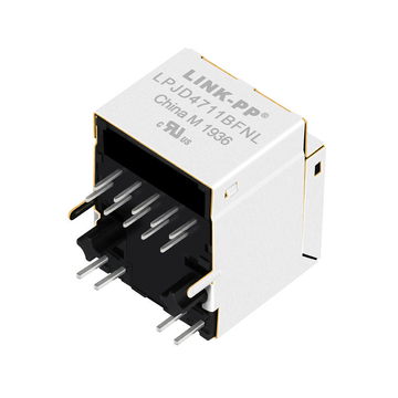 WE 1840472-1 Συμβατό LINK-PP LPJD4711BFNL 10/100/1000 Base-T Πράσινο/Πράσινο LED Κάθετο Θηλυκό Σύνδεσμο PCB RJ45 εικόνα 2