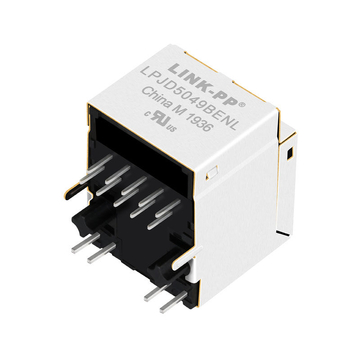 LPJD5049BENL 10 100 base-t poe+ vertical rj45 magjack green yellow led with rectifier diode image 4