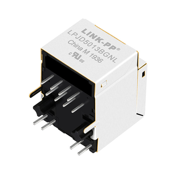 TJLC-001TA1 Compatibel LINK-PP LPJD5013BGNL 10/100 Base-T gele/groene LED verticale RJ45 Ethernet-connectoren afbeelding 2