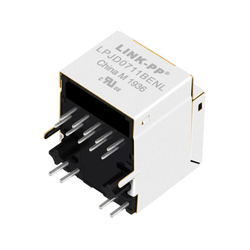 Tyco 1840417-3 Συμβατό LINK-PP LPJD0711BENL 10/100/1000 Base-T Πράσινο/Κίτρινο LED Κάθετο Θηλυκό Σύνδεσμο PCB RJ45 εικόνα 2