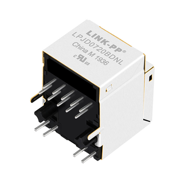 NOUS MIC38611-5166 Compatible LINK-PP LPJD0720BDNL Connecteur Ethernet RJ45 vertical industriel avec LED verte/jaune 10/100/1000 Base-T (image 2)