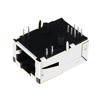 LPJK7001AONL 10/100 Base-T Tab Up χαμηλού προφίλ RJ45 MagJack με πορτοκαλί και πράσινο/κίτρινο LED εικόνα 3