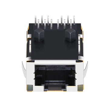 LPJK7003A98NL 100/1000 Base-T ロープロファイル RJ45 イーサネットジャック（マグネットタブ付き）オレンジ＆グリーン/イエロー LED 画像 2
