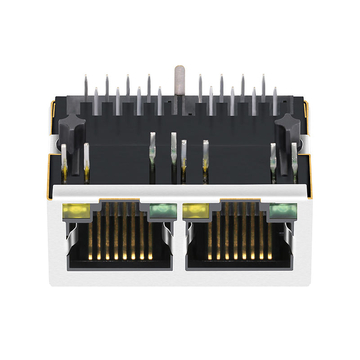 LPJ26226BENL 10/100 Base-T 8p8c Tab Down Green/Yellow LED 1x2 Port RJ45 Connector image 2