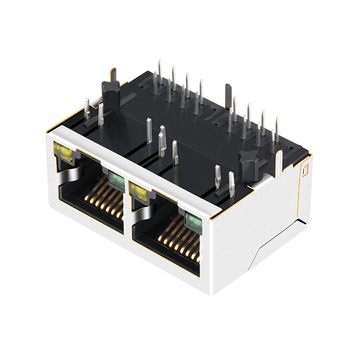 62F-1207GYDNWXNL Connettore RJ45 a 1 porta 10/100 Base-T 8p8c con linguetta verso il basso e LED verde/giallo (immagine 3)