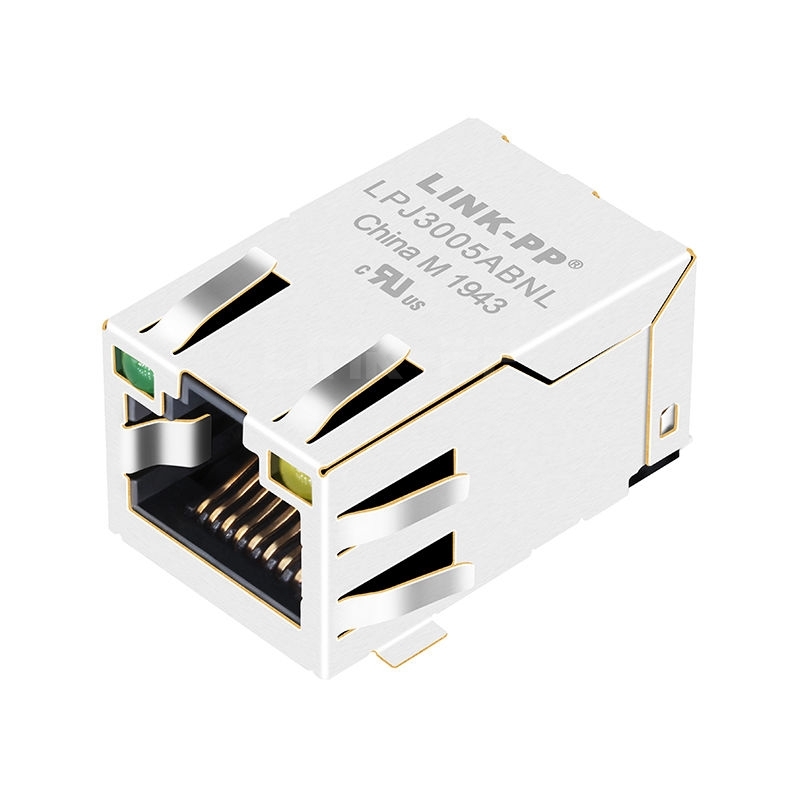 LPJ3005ABNL 10/100 Base-T Tab Up Green/Yellow Led SMT RJ45 Jack Surface Mount