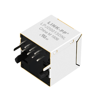 LPJD0013DNL Вертикальный разъем RJ45 FastJack без светодиода с интегрированными магнитами 10/100 Base-T, изображение 2