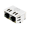 Hanrun HR911205 Compatible LINK-PP LPJ26204ABNL 10/100 Base-T 8p8c Tab Down Green/Yellow LED 1x2 Port RJ45 Jack thumb image 1