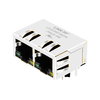 Halo HFJ12-1G01ER-L12RL Compatible LINK-PP LPJG26813AENL 10/100/1000 Base-T 10p8c Tab Down Green/Yellow LED 1x2 Port Ethernet RJ45 Connector thumb image 1