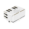 Halo HFJ12-1G01ER-L12RL Compatible LINK-PP LPJG26813AENL 10/100/1000 Base-T 10p8c Tab Down Green/Yellow LED 1x2 Port Ethernet RJ45 Connector thumb image 5