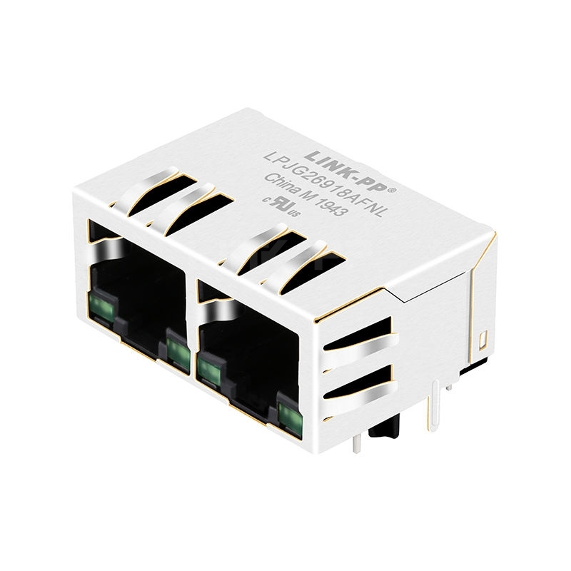 LPJG26918AFNL 100/1000 Base-T 10p8c Tab Down Green/Green LED 1x2 Port RJ45 Connector
