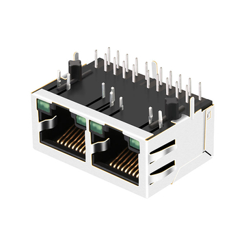 هالو HFJ12-E1G46ER-L11RL متوافق LINK-PP LPJG26918AFNL 10/100/1000 Base-T 10p8c Tab Down Green/Green LED 1x2 Port RJ45 Connector image 3