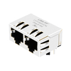 Pulse J8064E62NL Compatible LINK-PP LPJF26204CNL 10/100 Base-T Without Led Tab Down 1x2 Port RJ45 Magjack Connector thumb image 1