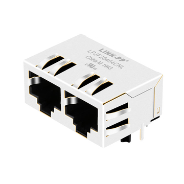 Halo HFJ12-E2450ERL Compatible LINK-PP LPJF26404CNL 10/100 Base-T Tab Down Without LED 1x2 Port Lan Jack RJ45