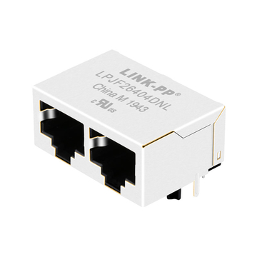 Hanrun HR901201A Compatible LINK-PP LPJF26404DNL 10/100 Base-T Tab Down Without LED 1x2 Port Lan Jack RJ45