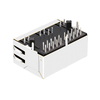 Kompatibel dengan Hanrun HY911261C LINK-PP LPJG26806ABNL 100/1000 Base-T RJ45 1x2 Shielded Magjack Tab Down Green/Yellow LED thumb image 3