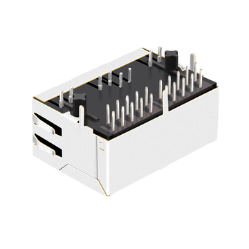 LPJG26806ABNL 100/1000 Base-T 1x2 Θύρα RJ45 Ethernet Magjack Tab Κάτω Πράσινη/Κίτρινη LED Εικόνα 3